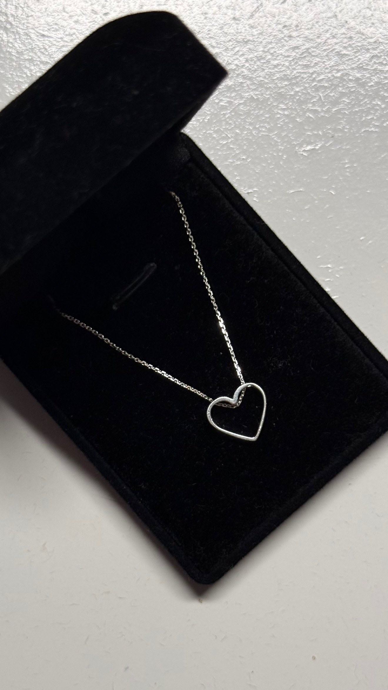 colar coração vazado