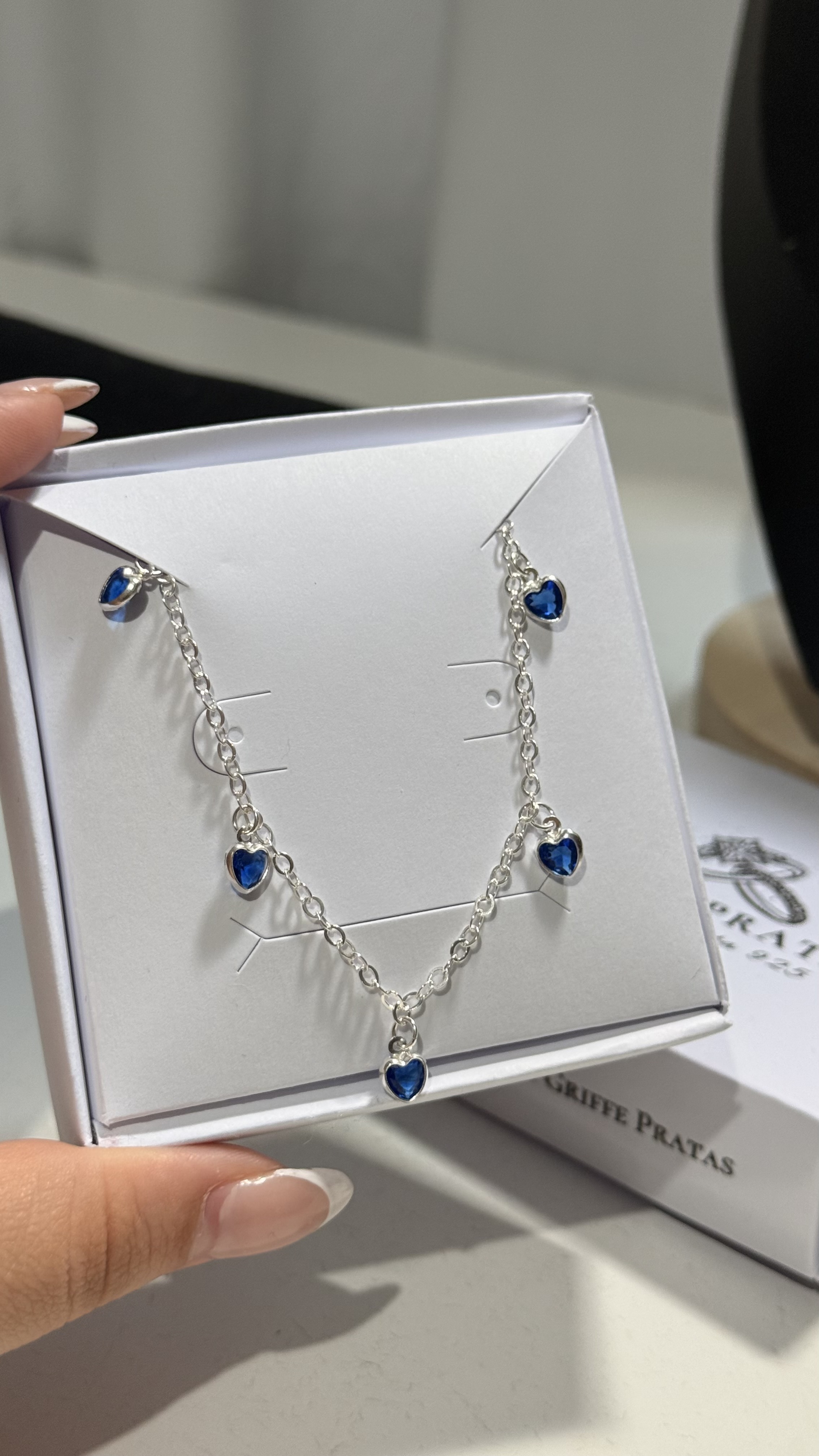 pulseira zircônia azul