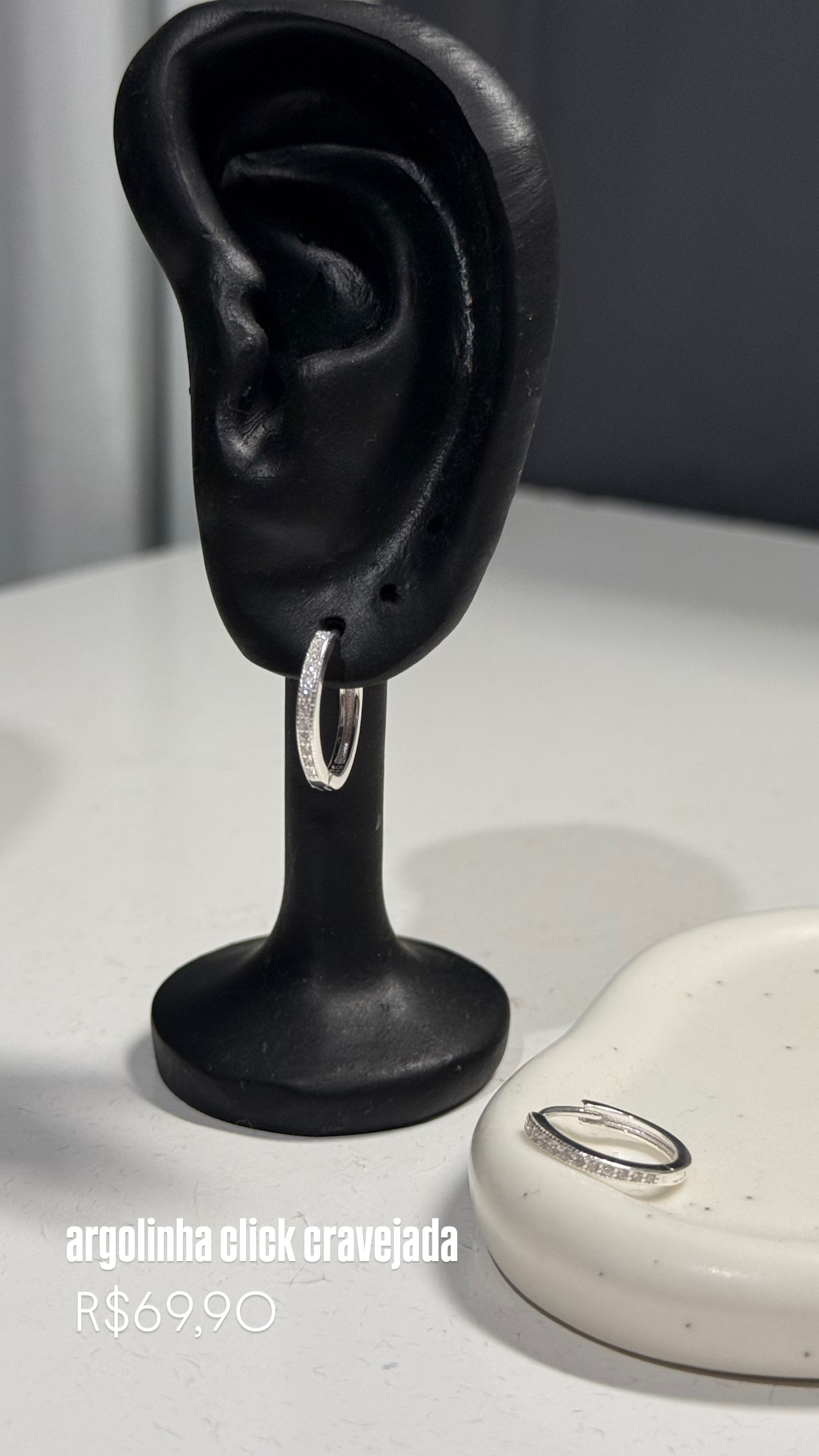 argolinha click cravejada